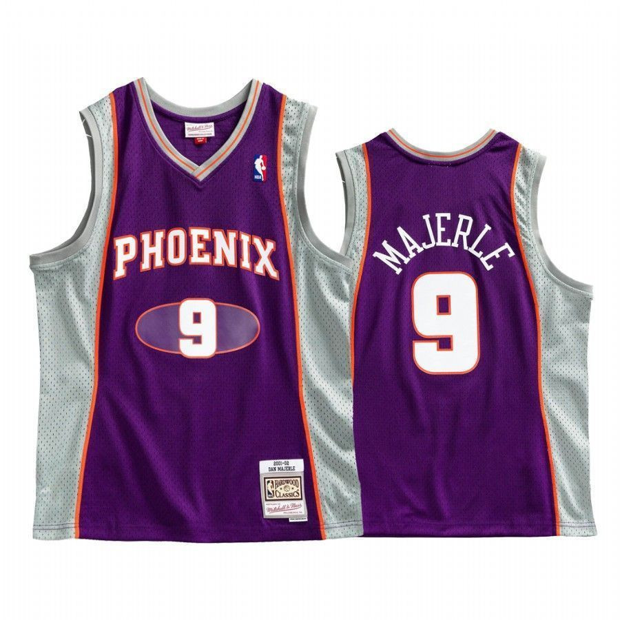 Men's Phoenix Suns Dan Majerle #9 Purple Hardwood Classics Basketball Jersey