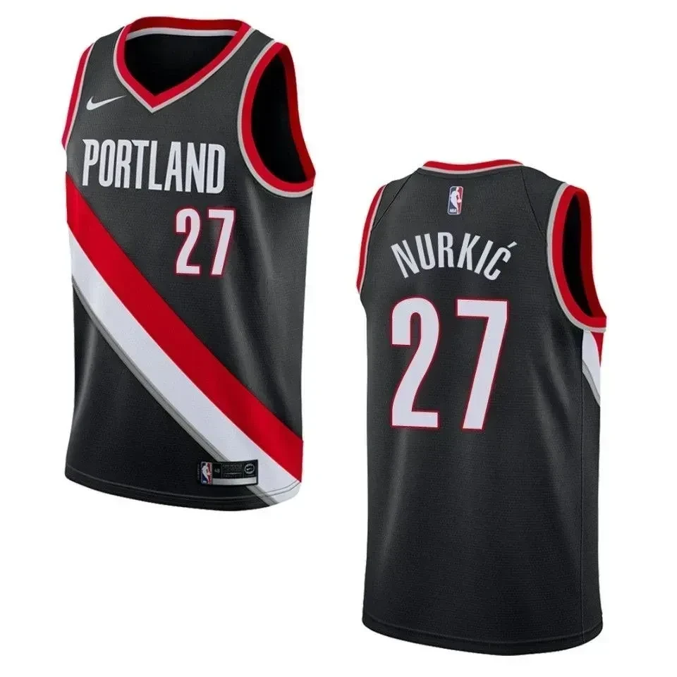 Men's Portland Trail Blazers Jusuf Nurkic #27 Icon Swingman Jersey Black