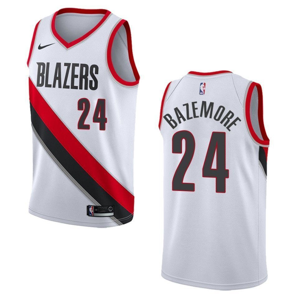 Men's Portland Trail Blazers Kent Bazemore Association Swingman Jersey White S-3XL