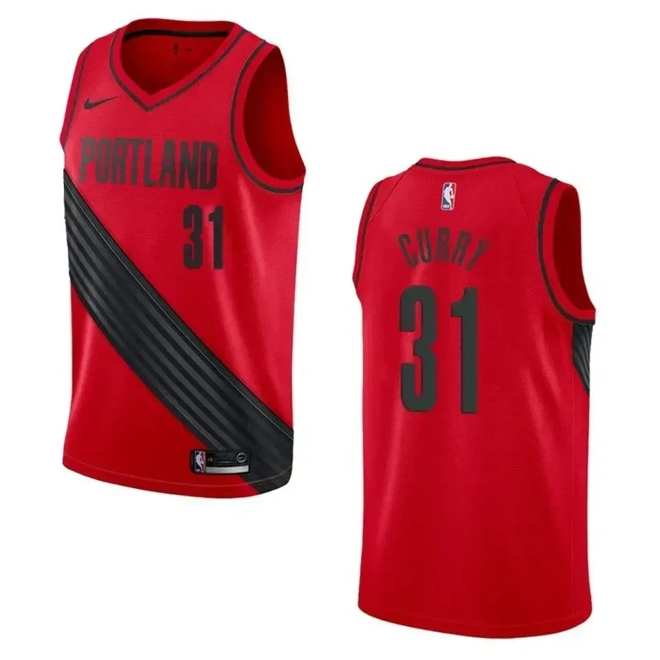 Men's Portland Trail Blazers Seth Curry 31 Statement Swingman Jersey Red