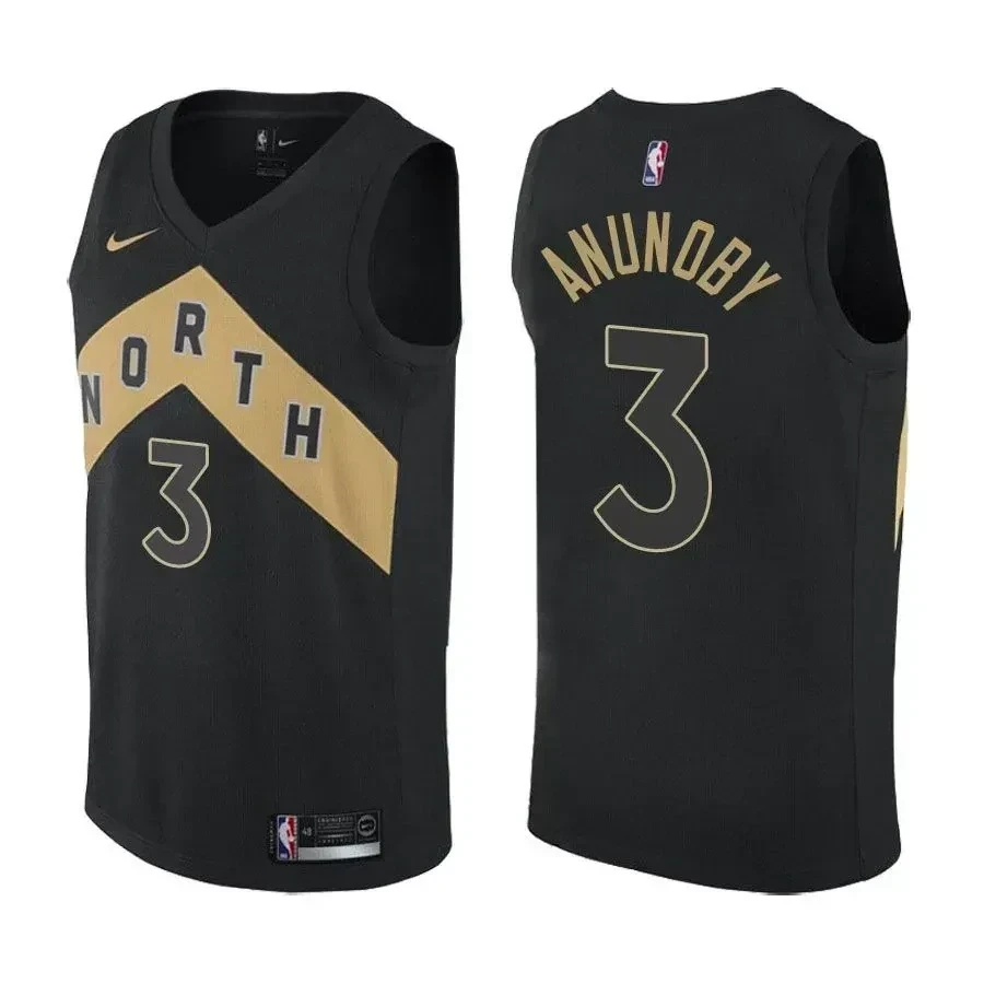 Men's Raptors OG Anunoby City Edition Black Basketball Jersey