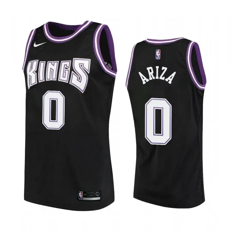 Men's Sacrato Kings Trevor Ariza Hardwood Classics Black Jersey