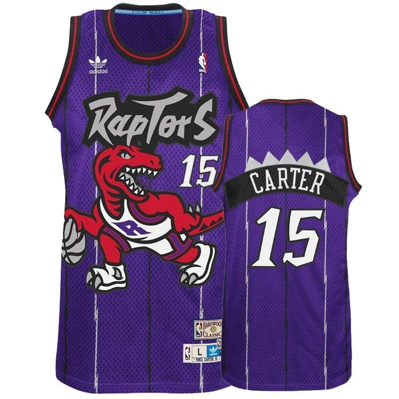 Men's Toronto Raptors 15 Vince Carter Hardwood Classics Purple Jersey