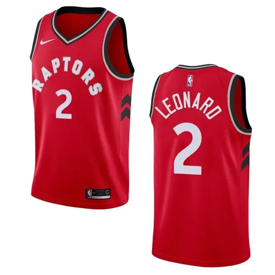 Men's Toronto Raptors Kawhi Leonard Icon Swingman Jersey Red - 100% Polyester