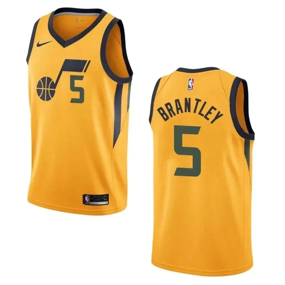 Men's Utah Jazz Jarrell Brantley Statement Swingman Jersey Gold S-3XL