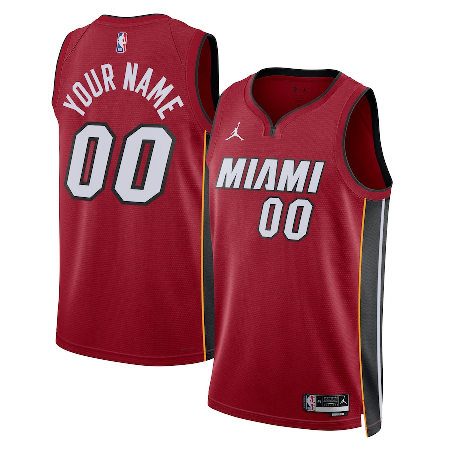 Miami Heat 2023/24 Statement Swingman Custom Jersey Men Crimson Red