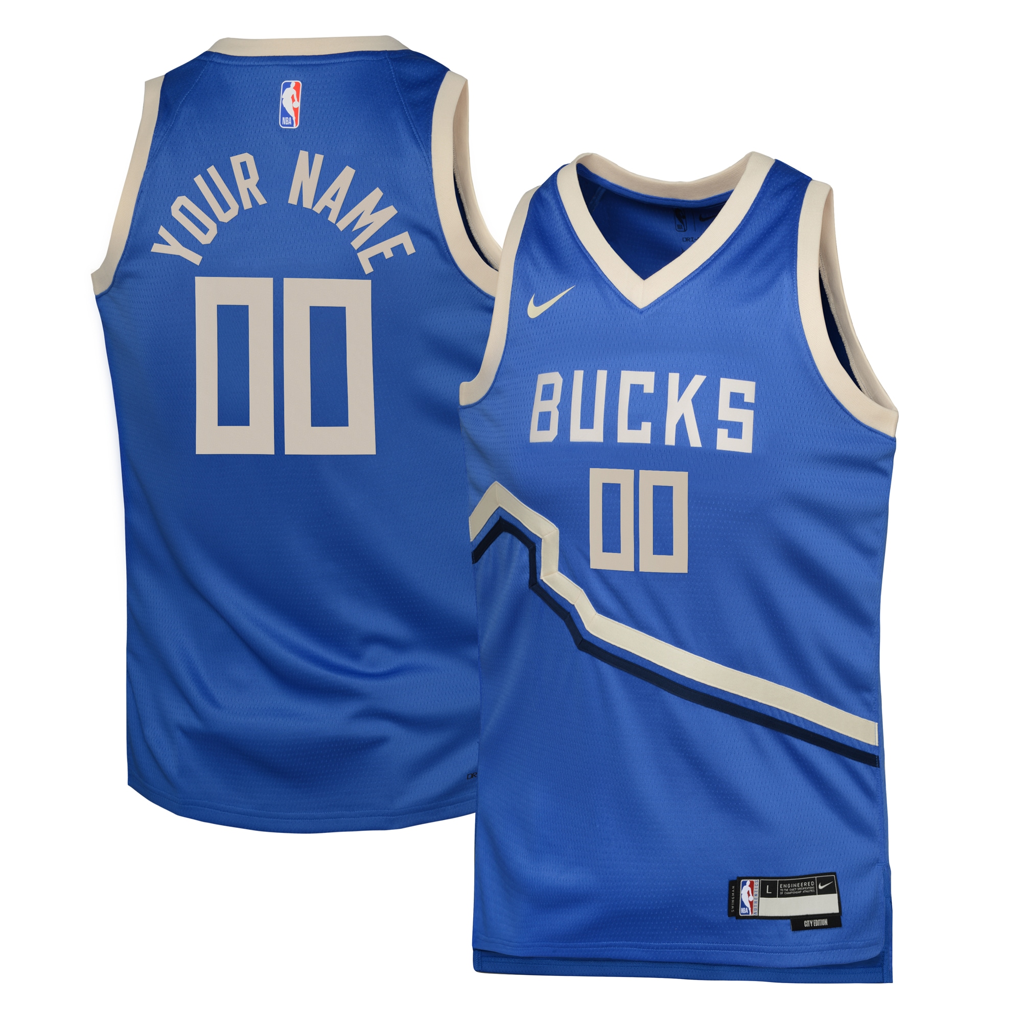 Milwaukee Bucks City Edition Swingman Jersey 2024 Custom Youth Multicolor