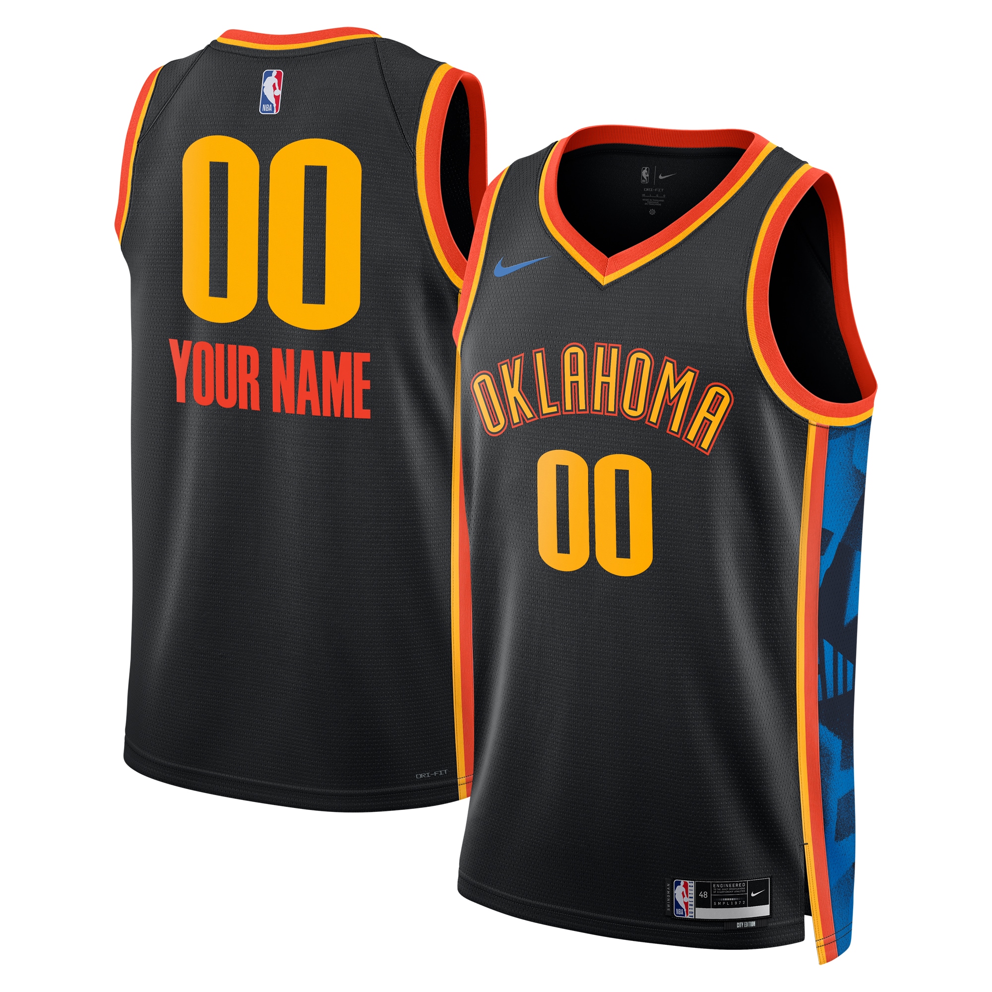 Oklahoma City Thunder City Edition Swingman Jersey 2024 Custom Unisex Multicolor