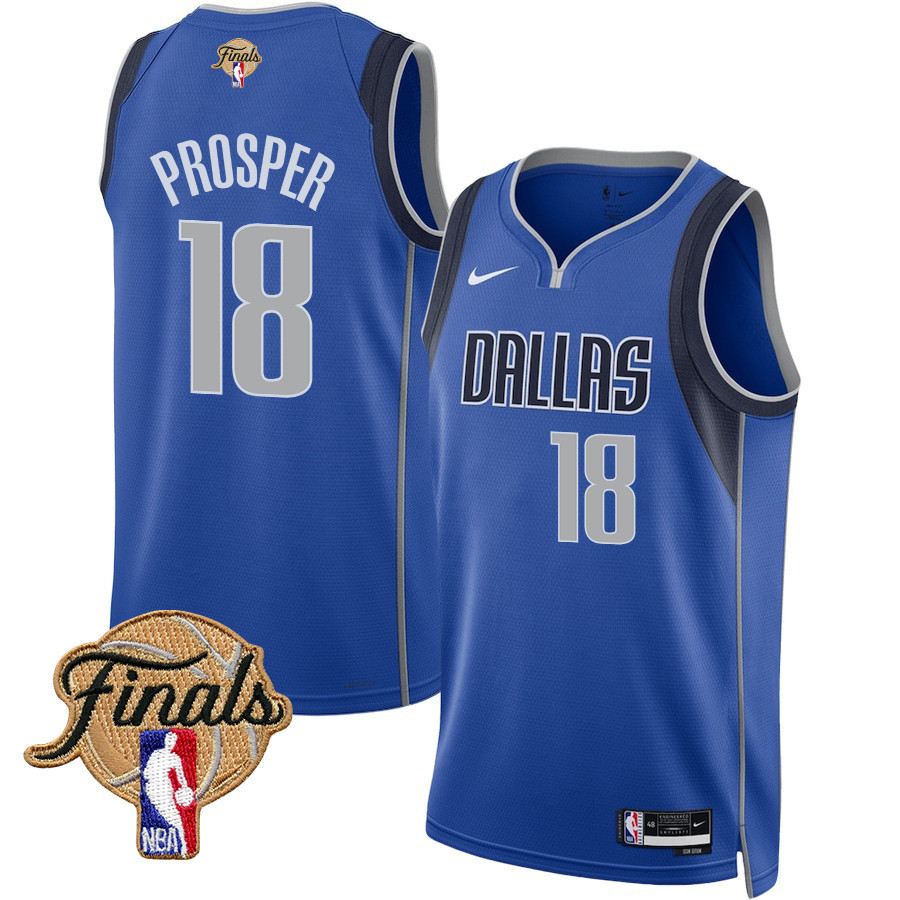 Olivier-Maxence Prosper Dallas Mavericks 2024 Finals Patch Swingman Jersey Icon Edition Blue