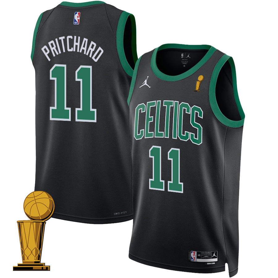 Payton Pritchard 11 Boston Celtics 2024 Finals Champions Swingman Jersey Statement Edition Black