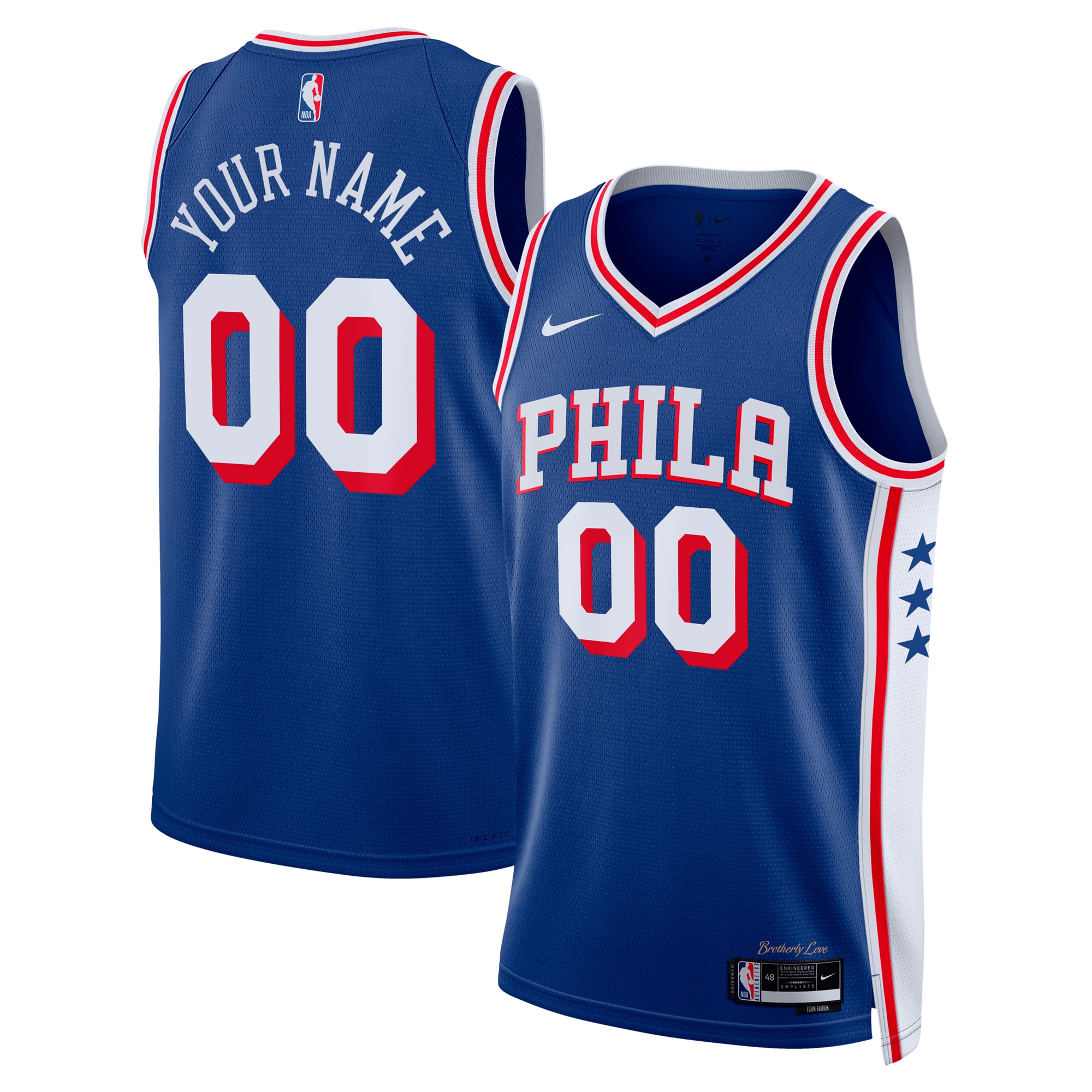 Philadelphia 76ers Icon Swingman Custom Jersey Unisex Multicolor