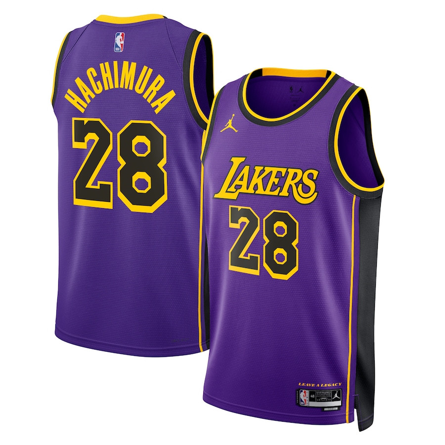 Rui Hachimura 28 Los Angeles Lakers Unisex Swingman Jersey Statement Edition Purple
