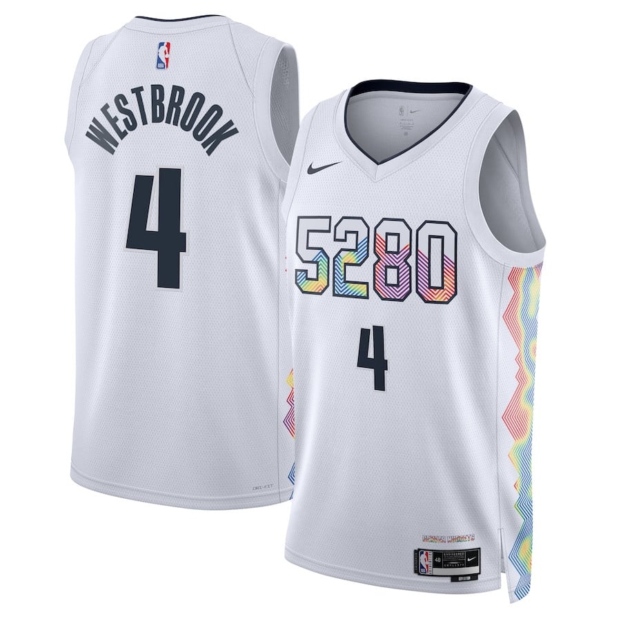 Russell Westbrook Denver Nuggets Unisex 2024/25 Swingman Player Jersey City Edition White