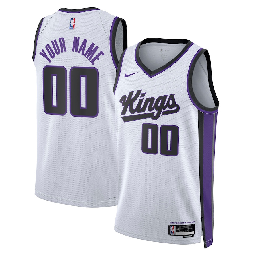 Sacramento Kings 2023/24 Association Swingman Custom Jersey White Mens S-3XL
