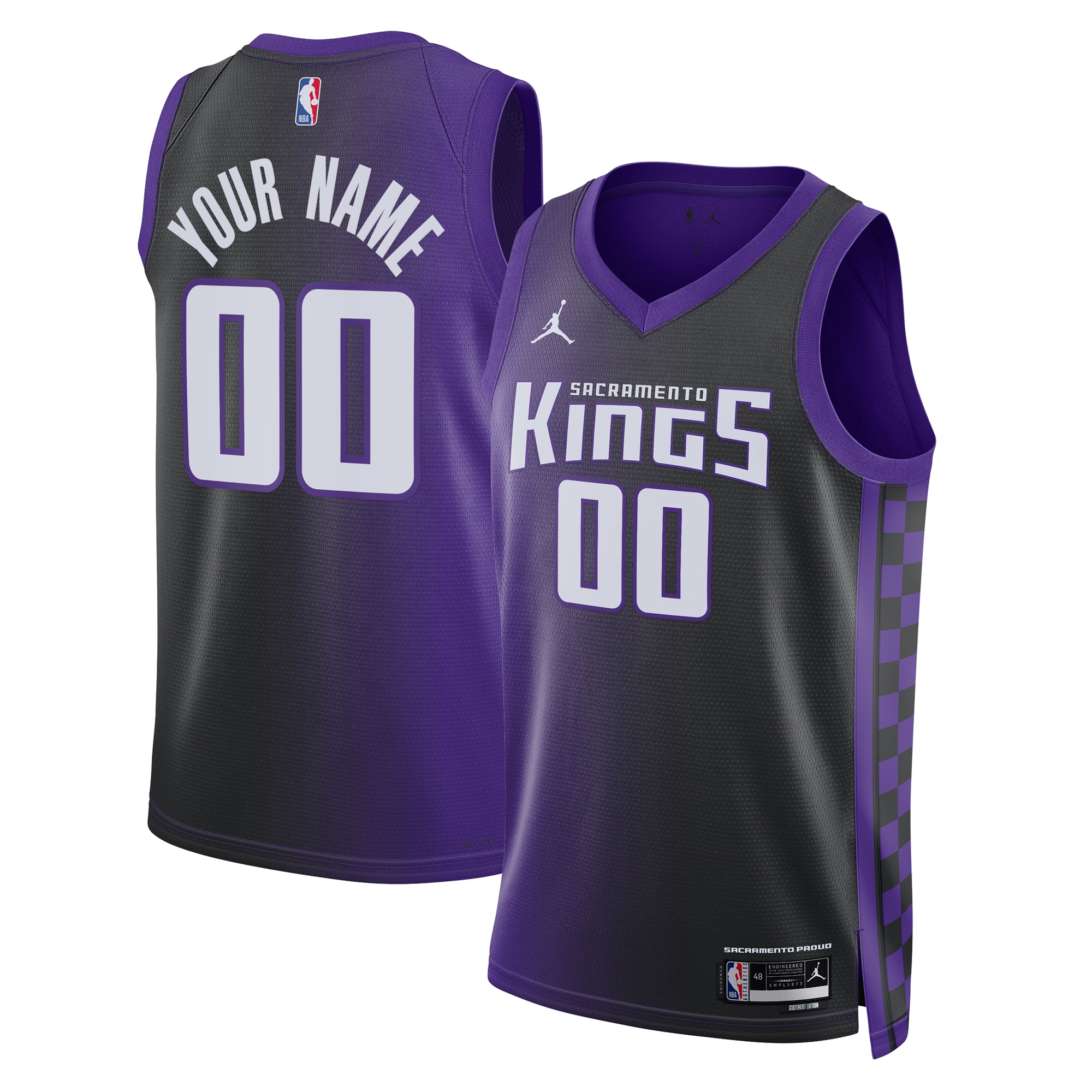 Sacramento Kings Jordan Statement Swingman Custom Jersey Unisex Multicolor