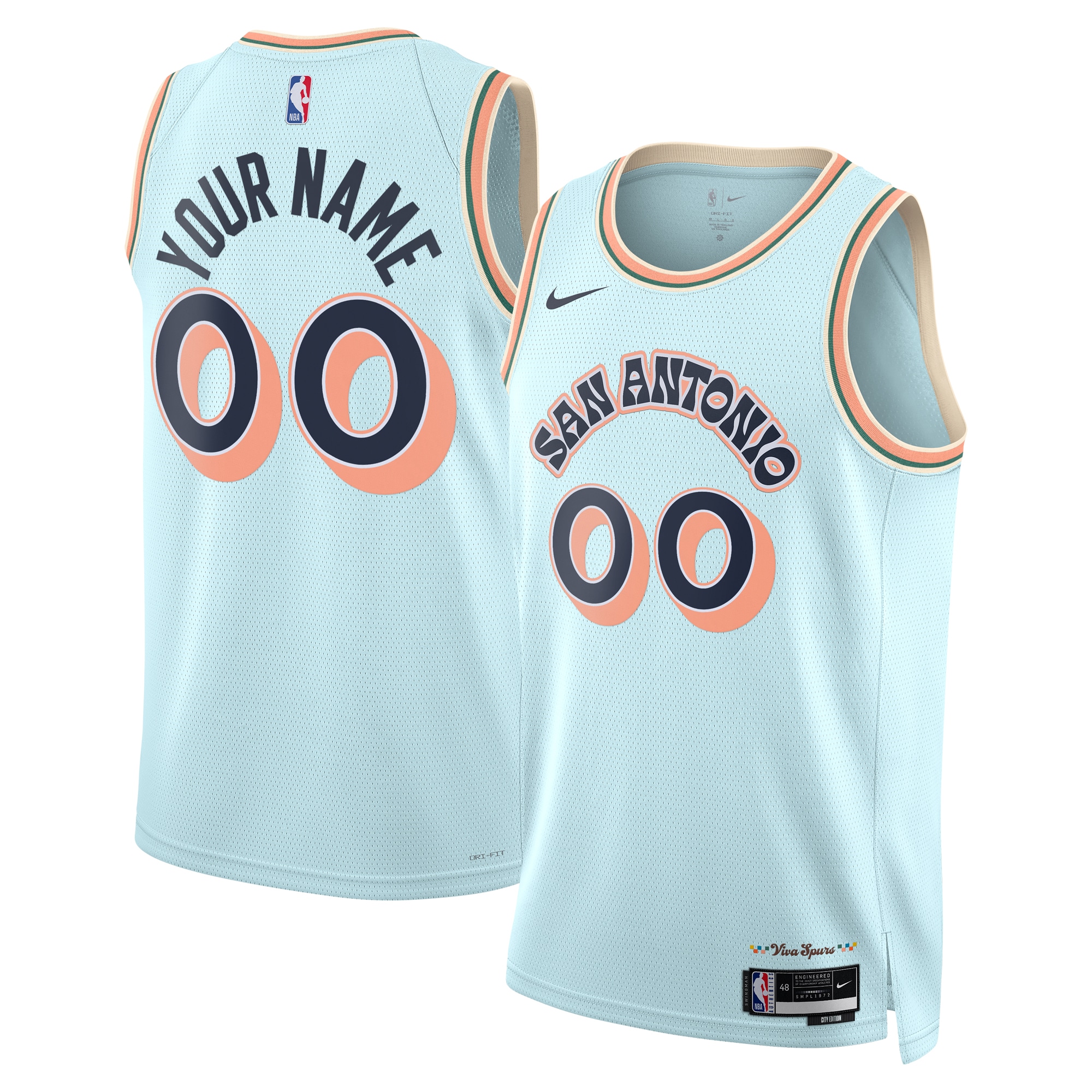 San Antonio Spurs City Edition Swingman Jersey 2024 Custom Unisex Multicolor