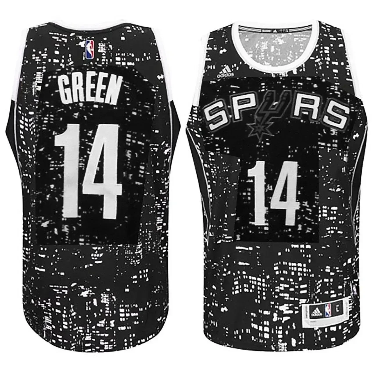 San Antonio Spurs Danny Green #14 City Lights Black Swingman Jersey - Men's