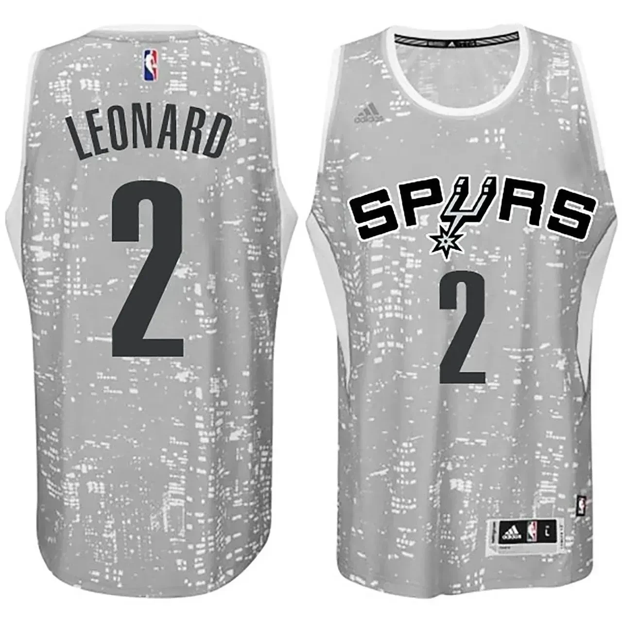 San Antonio Spurs Kawhi Leonard City Lights Gray Swingman Jersey Mens S-3XL