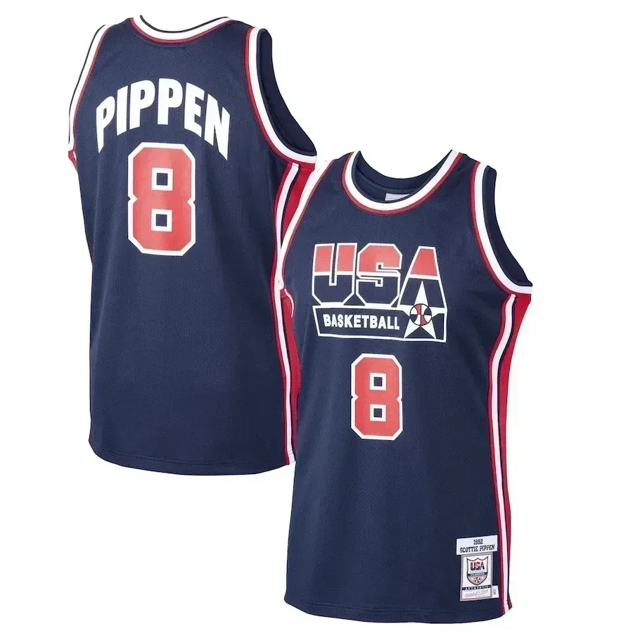 Scottie Pippen USA Basketball Mitchell & Ness 1992 Dream Team Jersey Navy Multicolor