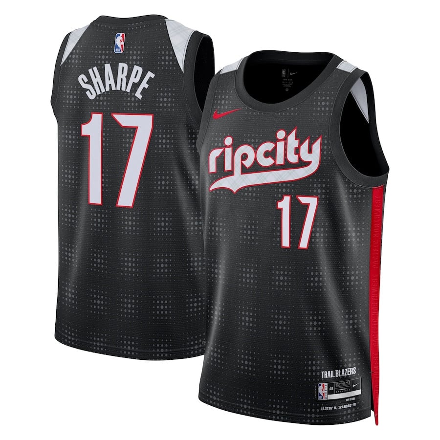 Shaedon Sharpe 17 Portland Trail Blazers Unisex 2024/25 City Edition Swingman Jersey Black