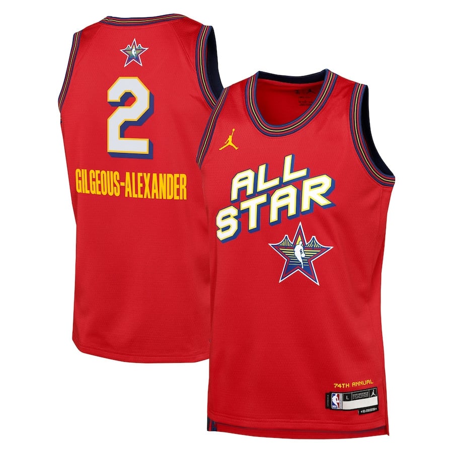 Shai Gilgeous-Alexander 2 NBA All Star Swingman Youth Jersey Red - Polyester