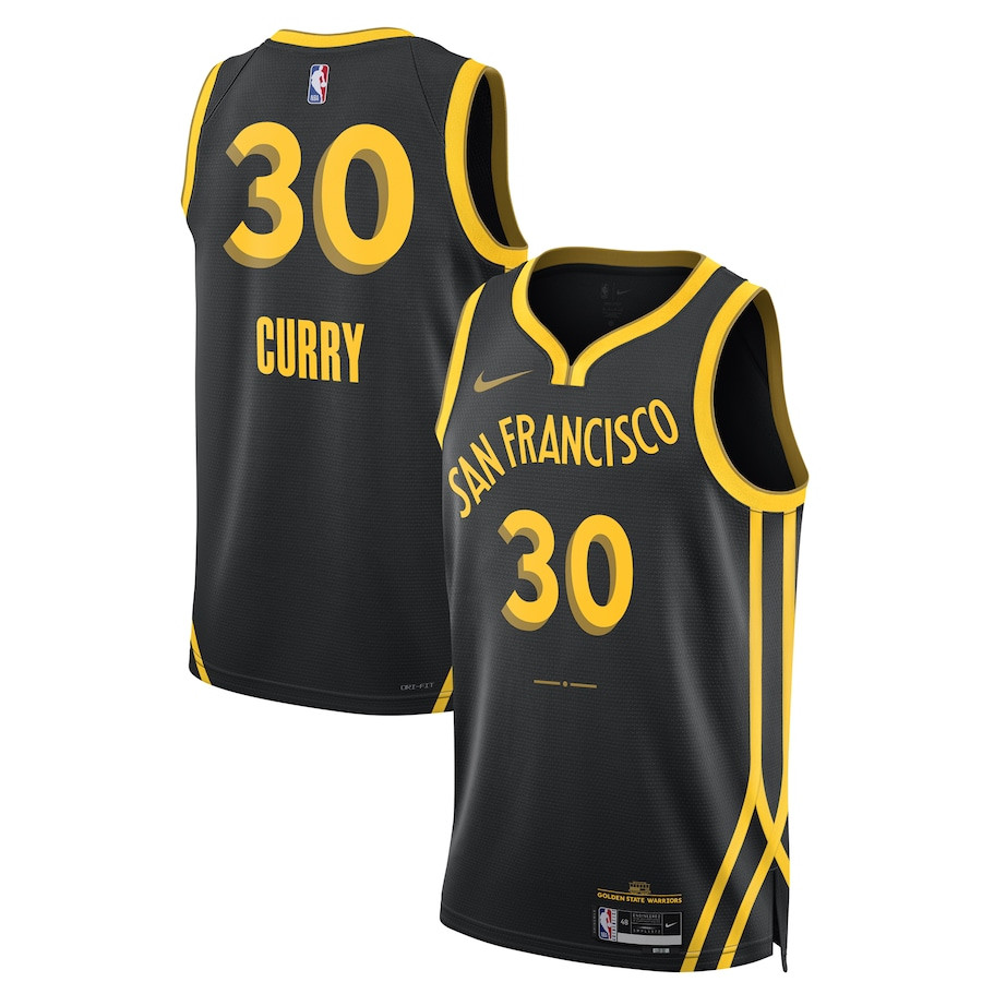 Stephen Curry 30 Golden State Warriors 2023/24 Swingman Jersey City Edition Unisex Black