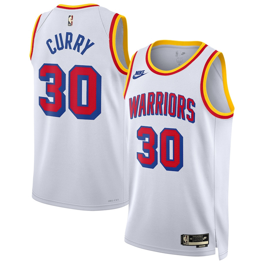 Stephen Curry 30 Golden State Warriors Unisex 2024/25 Swingman Jersey White Classic Edition