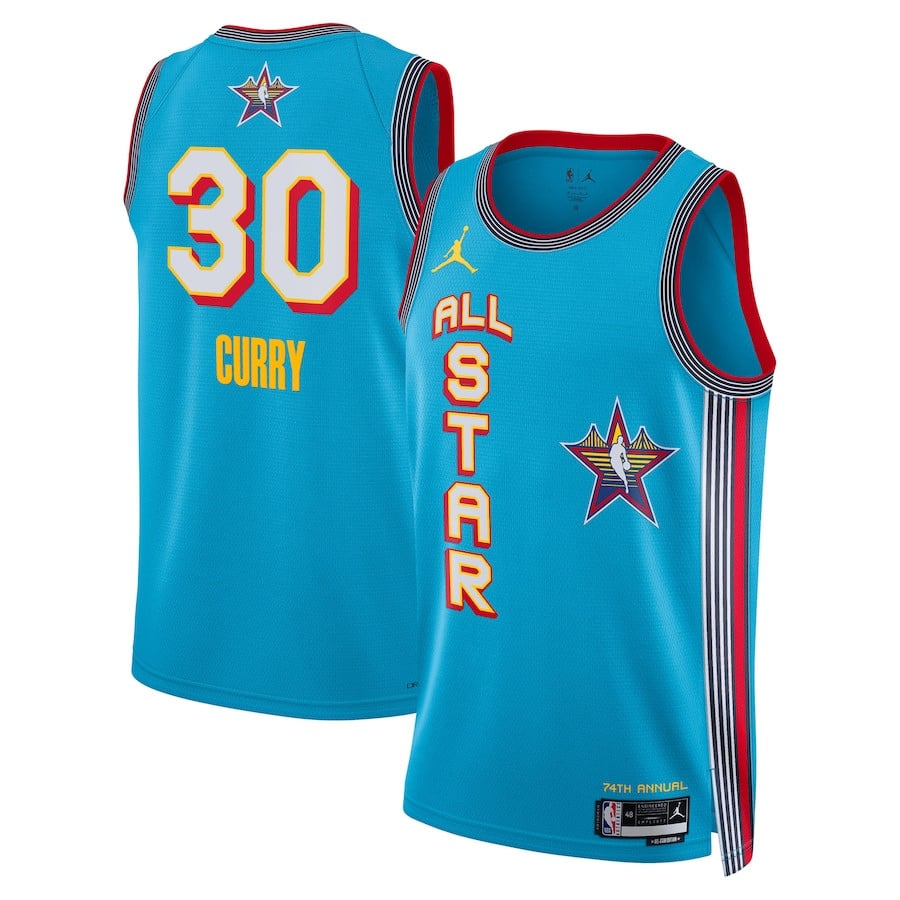 Stephen Curry 30 NBA All Star 2025 Swingman Unisex Jersey Light Blue