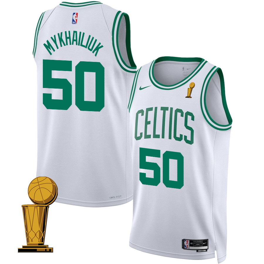 Svi Mykhailiuk #50 Boston Celtics 2024 Finals Champions Swingman Jersey Association Edition White