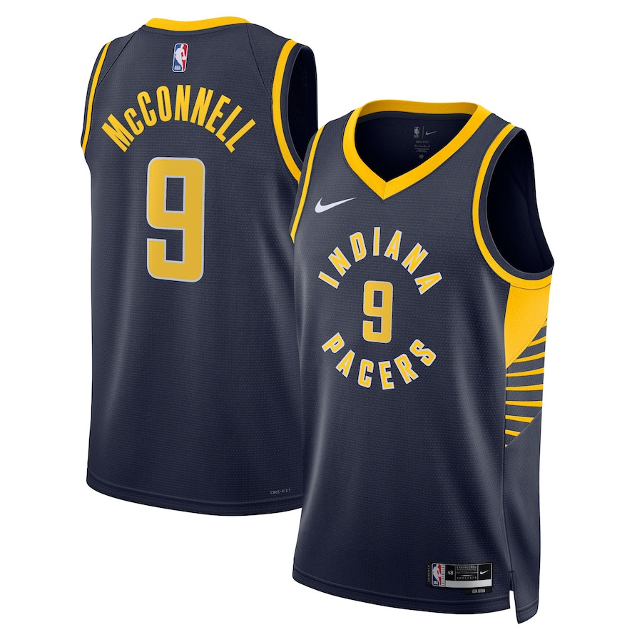 T.J. McConnell #9 Indiana Pacers Unisex Swingman Jersey Icon Edition Navy