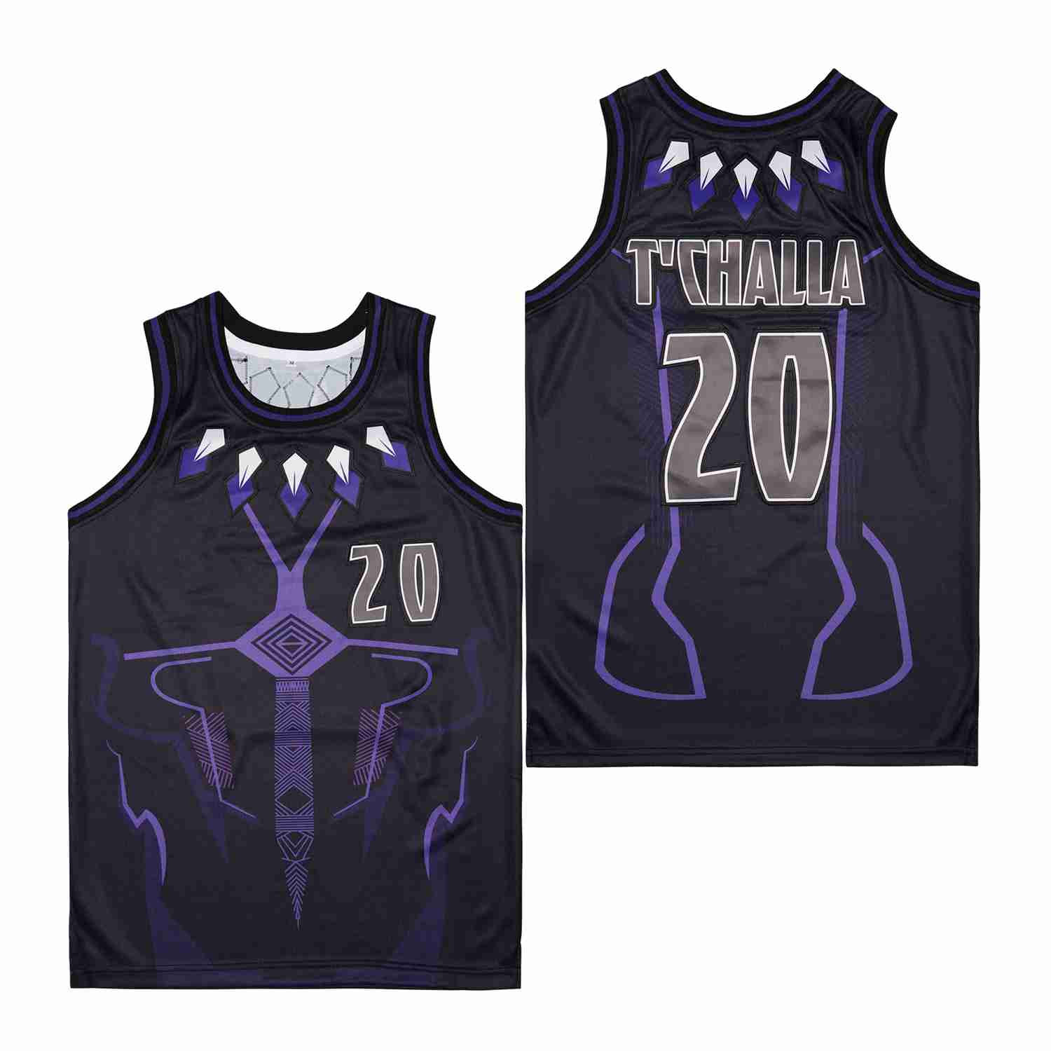 T'Challa Black Panther Swingman Jersey Black Unisex Adult Sizes S-3XL