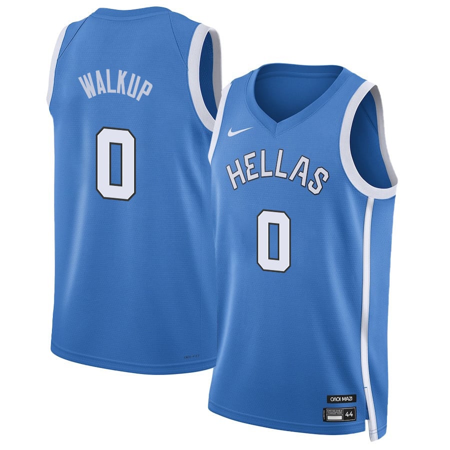 Thomas Walkup Greece Basketball 2024 Summer Olympics Unisex Jersey Blue Multicolor