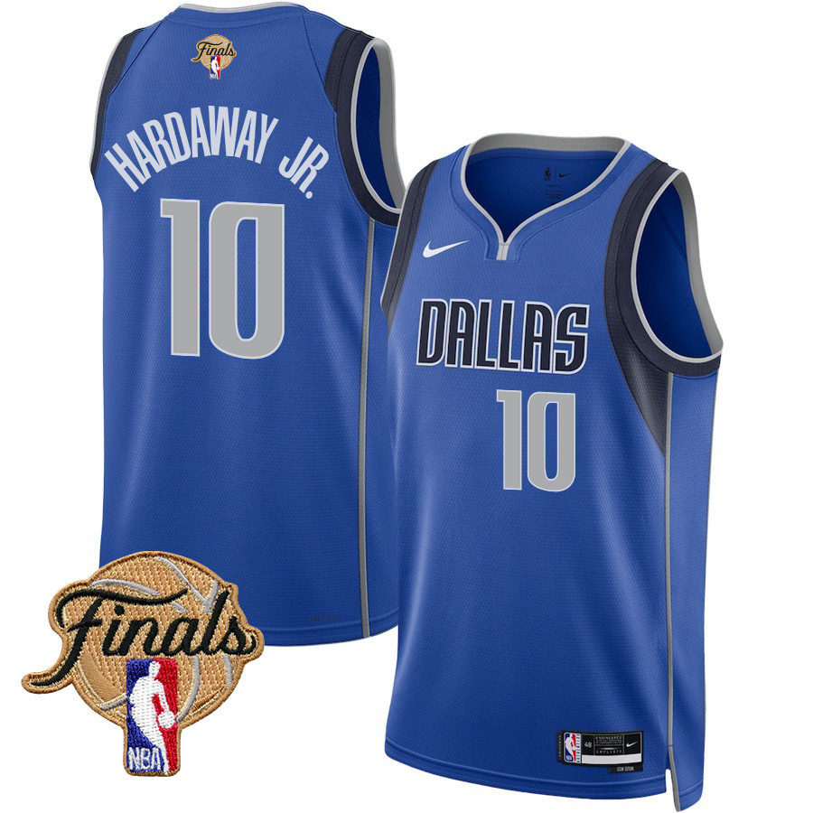 Tim Hardaway Jr. 10 Dallas Mavericks 2024 Finals Patch Swingman Jersey Icon Edition Blue