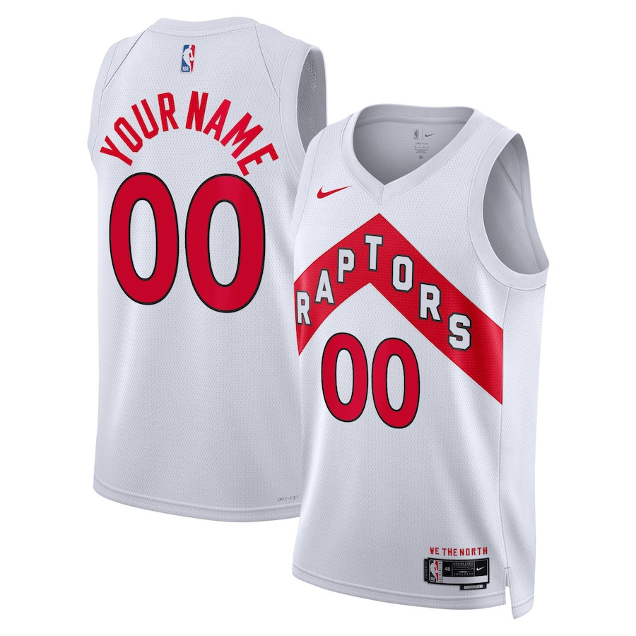 Toronto Raptors 2023/24 Association Swingman Custom Jersey White - Adult Unisex