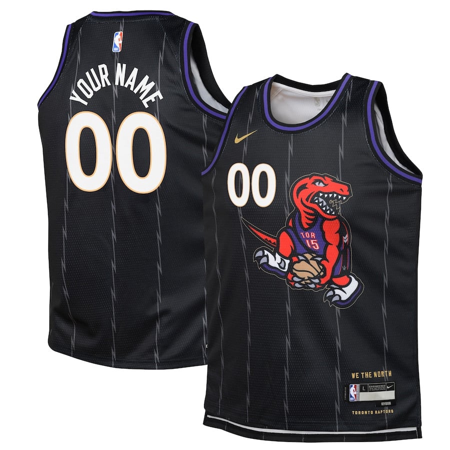 Toronto Raptors 2024/25 Swingman Custom Youth Jersey City Edition Black