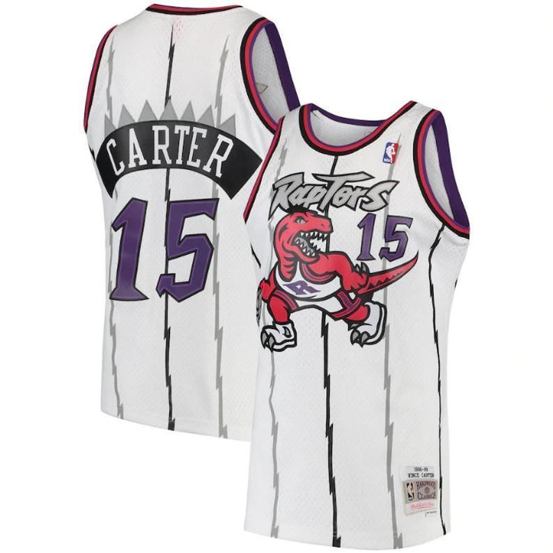 Toronto Raptors Vince Carter 15 Jersey Unisex Multicolor Polyester S-3XL