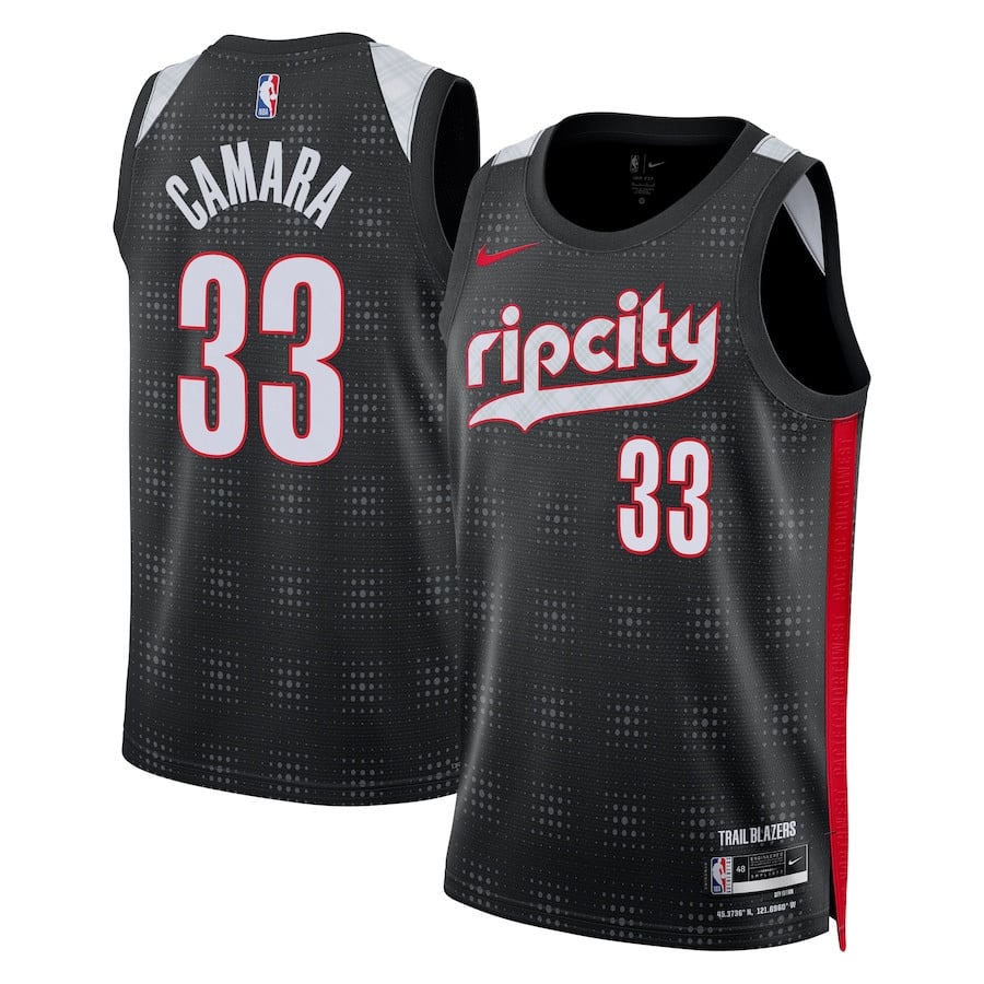Toumani Camara 33 Portland Trail Blazers Unisex 2024/25 Swingman Player Jersey City Edition Black