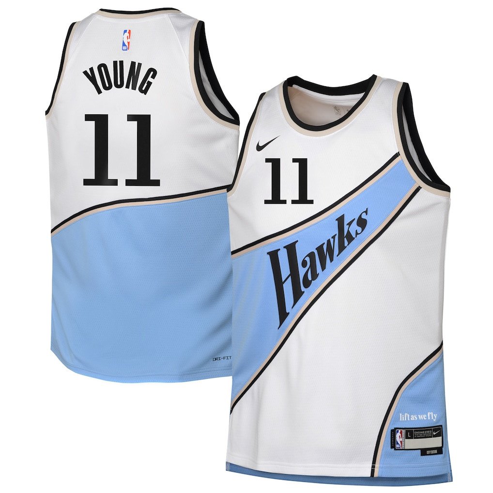 Trae Young 11 Atlanta Hawks 2024/25 Youth Swingman Jersey City Edition White