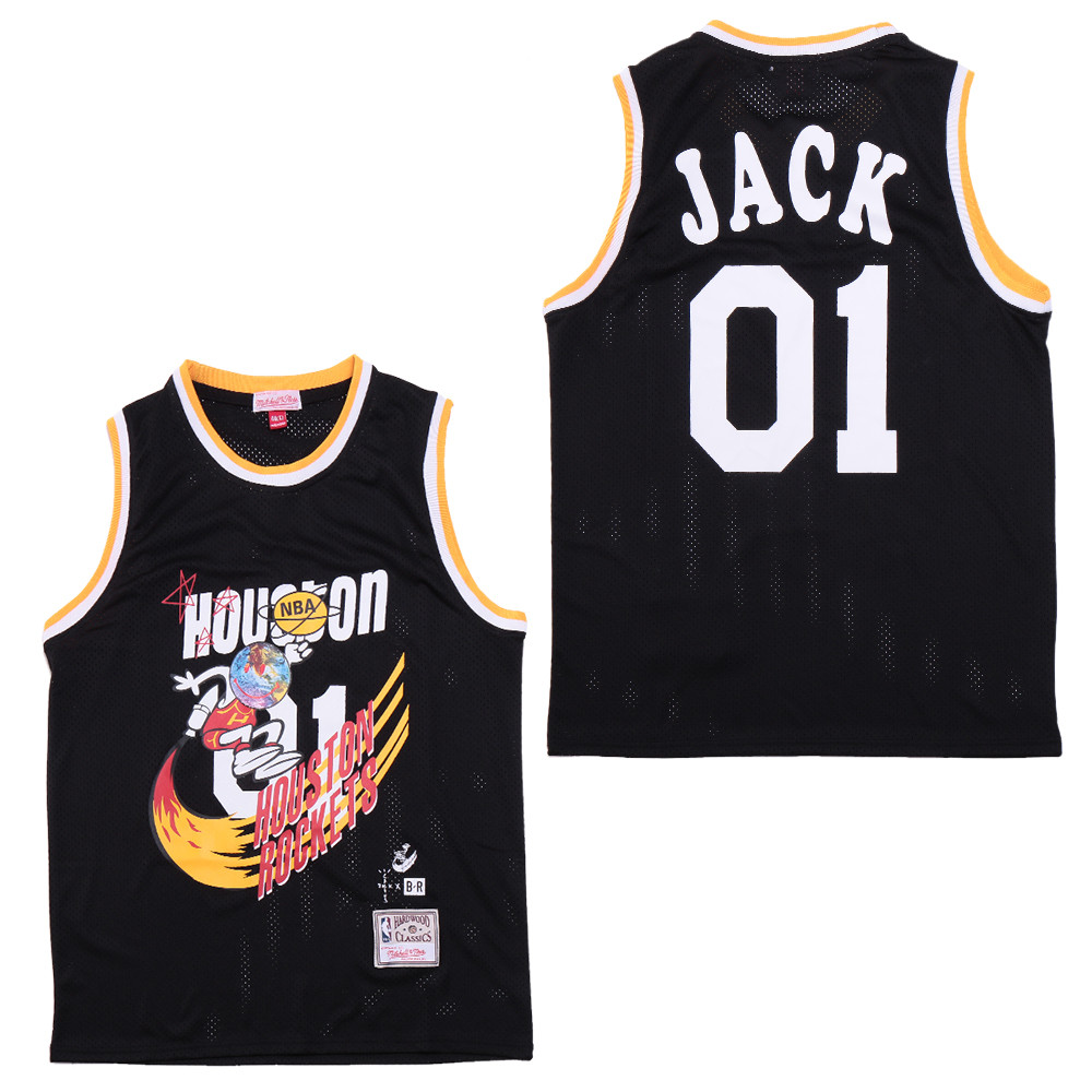 Travis Scott x BR x Houston Rockets Retro Jersey Black Unisex