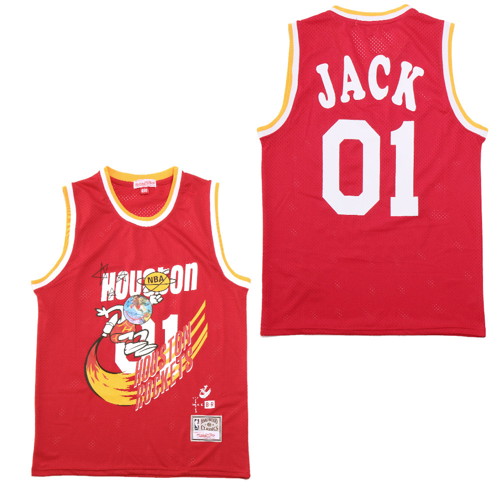Travis Scott x BR x Houston Rockets Retro Jersey - Red Unisex Multicolor