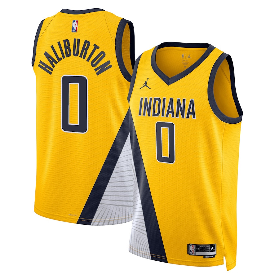 Tyrese Haliburton #0 Indiana Pacers Unisex Swingman Jersey Statement Edition Gold