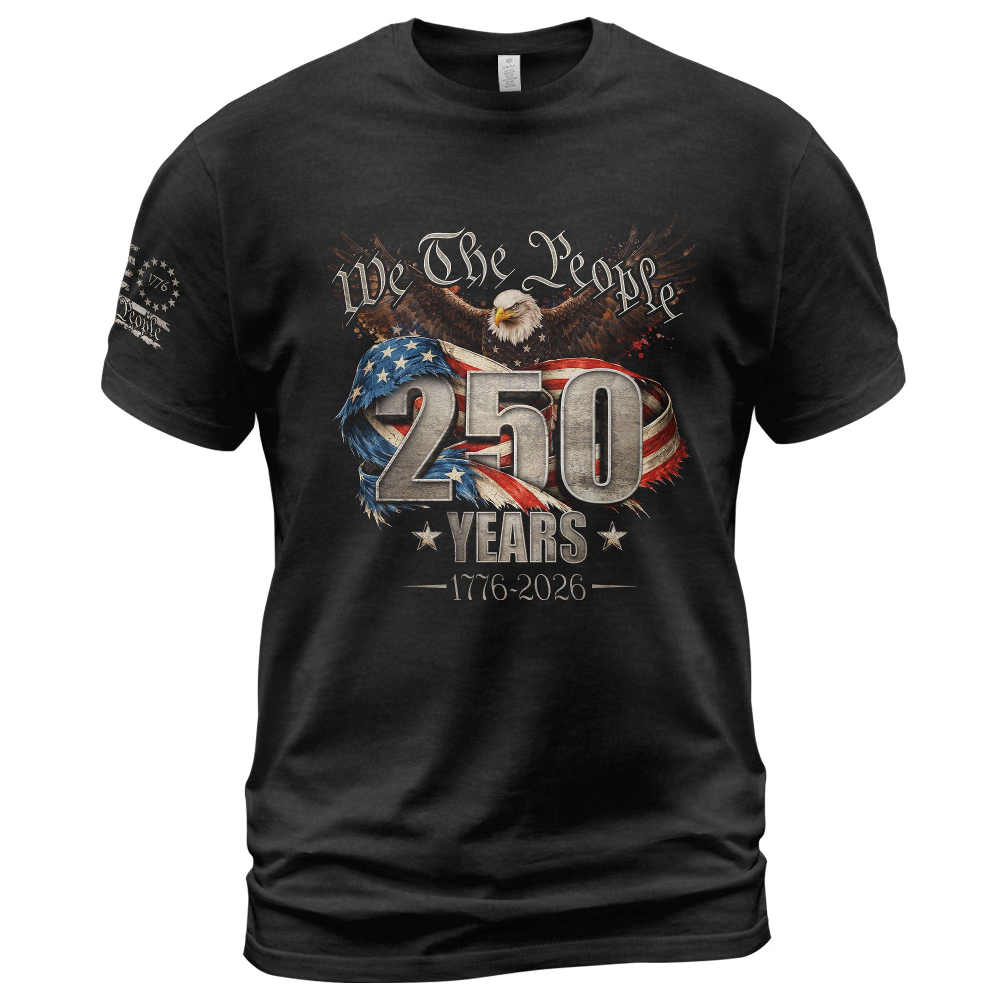 USA 250th Anniversary T-Shirt 1776-2026 We The People Eagle Patriotic Graphic