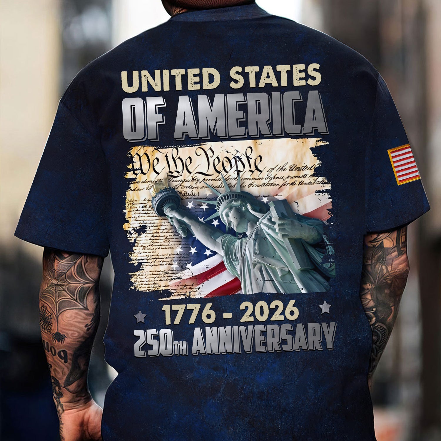 USA 250th Anniversary T-Shirt We The People Statue of Liberty Patriotic 1776-2026 S-5XL