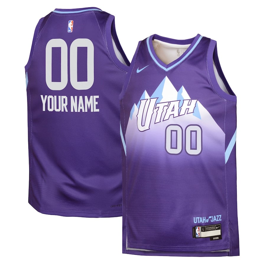 Utah Jazz 2024/25 Swingman Custom Youth Jersey City Edition Purple
