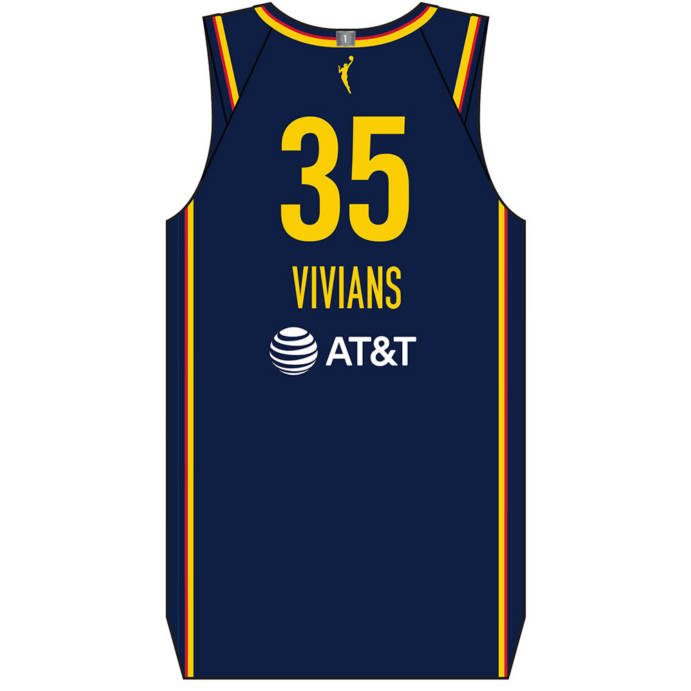 Vivians 35 Indiana Fever Explorer Swingman Jersey Navy Unisex Adult Sizes S-3XL