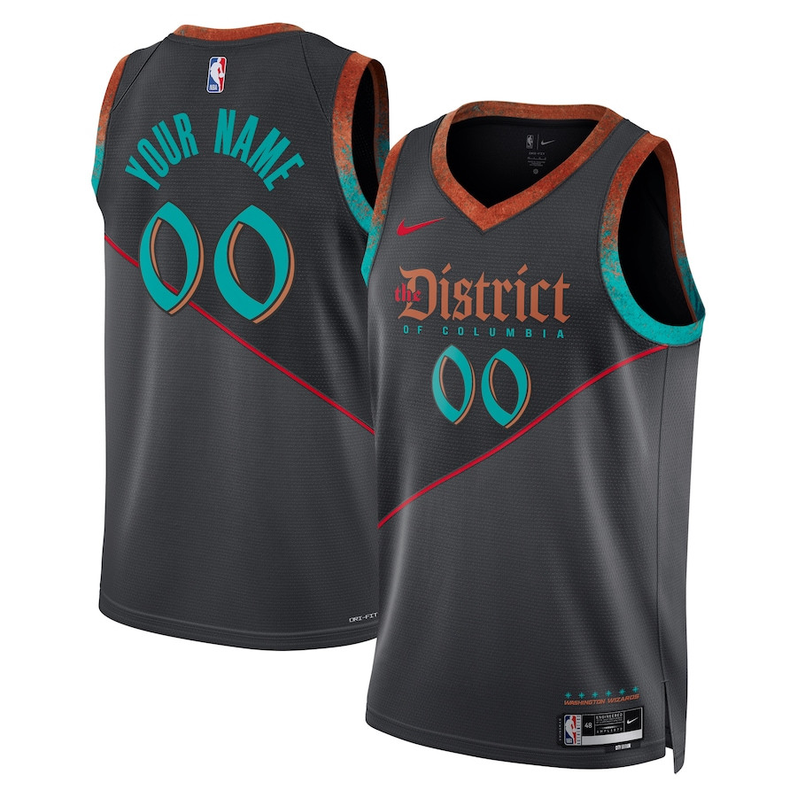 Washington Wizards 2023/24 Swingman Jersey Customized City Edition Black Unisex