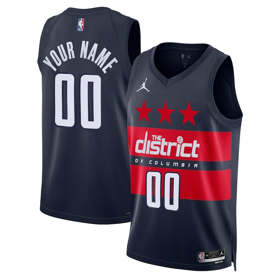 Washington Wizards 2024/25 Unisex Swingman Custom Jersey Statement Edition Navy