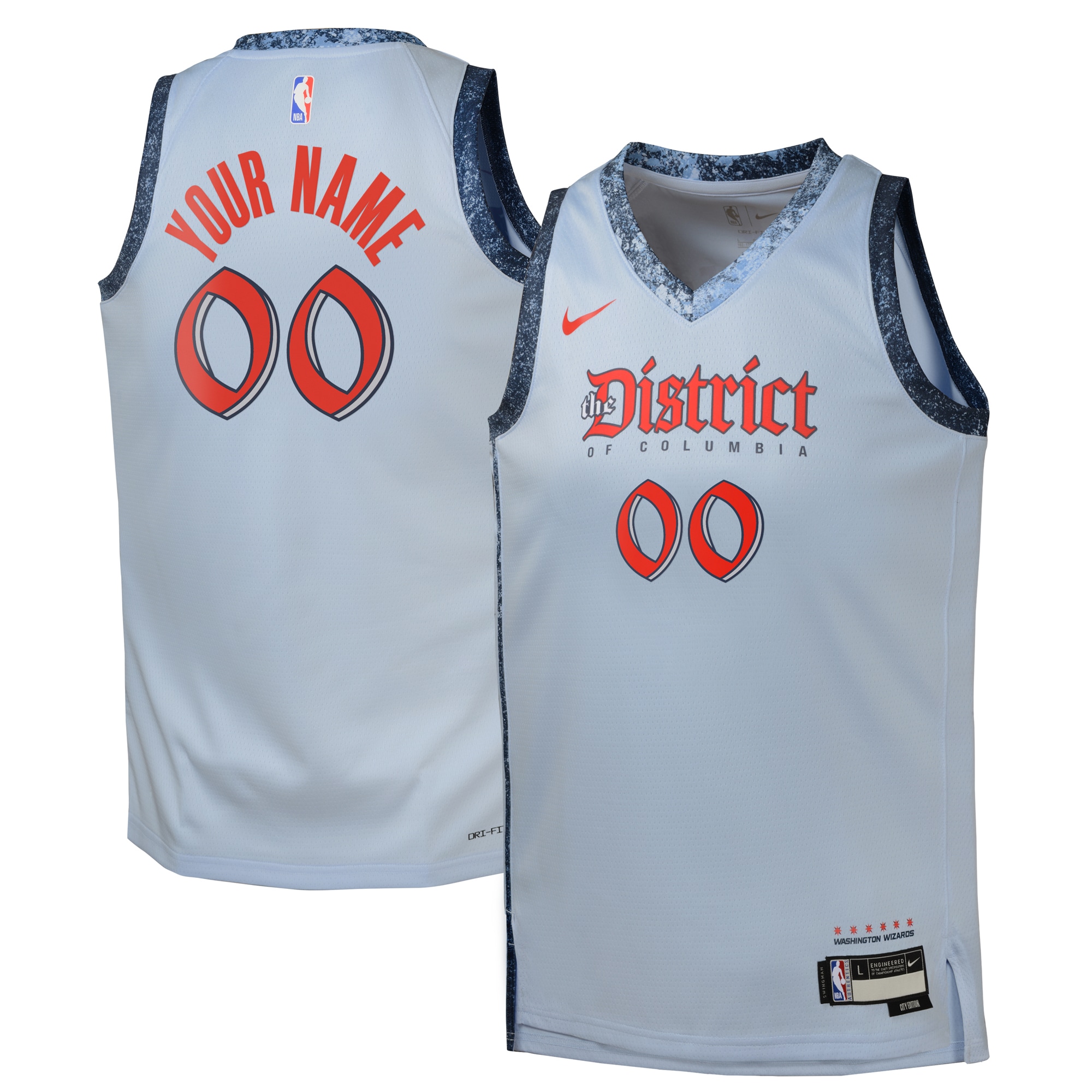 Washington Wizards City Edition Swingman Jersey 2024 Custom Youth Multicolor Sizes S-3XL
