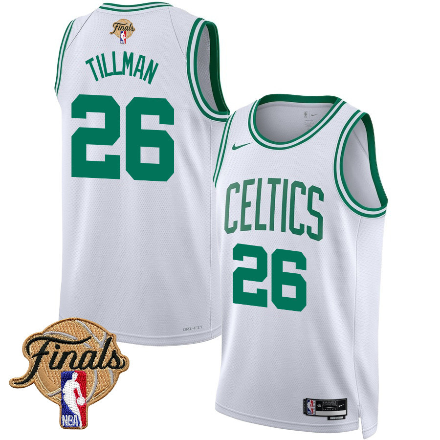 Xavier Tillman 26 Boston Celtics 2024 Finals Patch Swingman Jersey Association Edition White