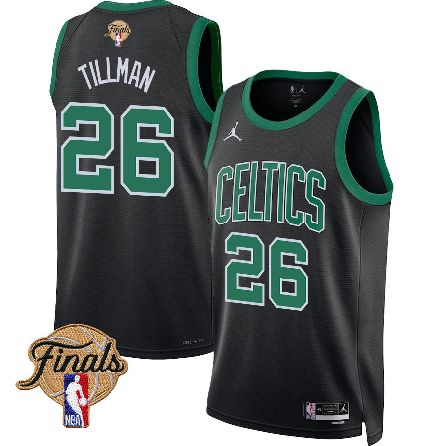 Xavier Tillman 26 Boston Celtics 2024 Finals Patch Swingman Jersey Statement Edition Black